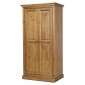 Country Pine Full Hanging Double Wardrobe