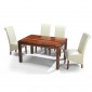 Cuba Sheesham 140 cm Dining Table and 4 Chairs