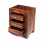 Cuba Sheesham 3 Drawer Bedside Cabinet