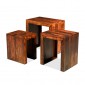 Cuba Sheesham Nest of 3 Tables