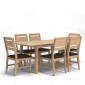 Parquet Oak Extended Dining Table and 6 Chairs