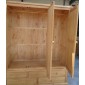 Chunky Pine Triple Wardrobe with Mirror