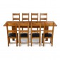 Emsworth Oak 180-250 cm Extending Dining Table and 8 Chairs