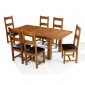 Emsworth Oak 132-198 cm Extending Dining Table and 6 Chairs
