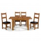 Emsworth Oak 120-150 cm Extending Dining Table and 4 Chairs