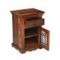 Jali Sheesham Bedside Cabinet - Right