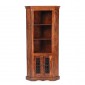 Jali Sheesham Corner Display Cabinet