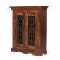 Jali Sheesham Ironwork Cabinet