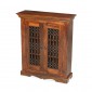 Jali Sheesham Ironwork Cabinet