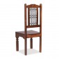 Jali Sheesham High Back Ironwork Dining Chairs