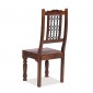 Jali Sheesham Low Back Ironwork Dining Chairs