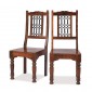 Jali Sheesham Low Back Ironwork Dining Chairs
