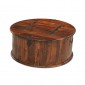 Jali Sheesham Round Coffee Trunk Box