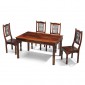 Jali Sheesham 140 cm Thakat Dining Table and 4 Chairs 