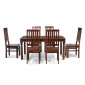 Jali Sheesham 160 cm Thakat Dining Table and 6 Chairs 