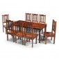 Jali Sheesham 200 cm Thakat Dining Table and 8 Chairs 