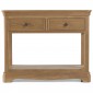 Loraine Natural Oak Living & Dining Console Table 2 Drawers
