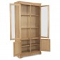 Loraine Natural Oak Living & Dining Glass Display Cabinet
