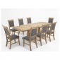 Loraine Natural Oak Living & Dining Pedestal Ext Dining Table 180/230cm and 8 Chairs
