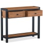 Industrial Acacia 2 Drawer Console Table