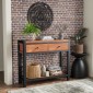 Industrial Acacia 2 Drawer Console Table