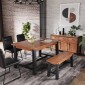 Industrial Acacia Dining Table
