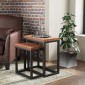 Industrial Acacia Nest Of 2 Tables