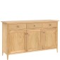 Saxbie Oak Large 3 Drawer 3 Door Sideboard