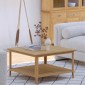 Saxbie Oak Square Coffee Table With Shelve