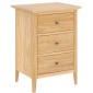 Saxbie Oak 3 Drawer Bedside