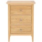 Saxbie Oak Small 3 Drawer Bedside