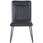 HEW S Pu Black Dining Chair With Black Legs