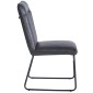 HEW S Pu Black Dining Chair With Black Legs