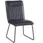 HEW S Pu Black Dining Chair With Black Legs