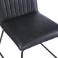 HEW S Pu Black Dining Chair With Black Legs