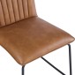 HEW S Pu Brown Dining Chair With Black Legs