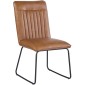 HEW S Pu Brown Dining Chair With Black Legs