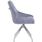 HUGO S Velvet Light Grey - Swivel SSS Legs