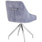 HUGO S Velvet Light Grey Dining Chair With Swivel SSS Legs