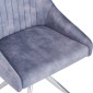 HUGO S Velvet Light Grey Dining Chair With Swivel SSS Legs