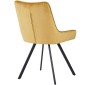 JAGER N Velvet Mustard Dining Chair With Black Legs