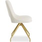 KASPER S Boucle Creamy Dining Chair With Swivel GSS Legs