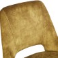 KASPER S Velvet Mustard Dining Chair With Swivel Black Legs