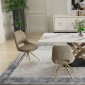 KASPER S Boucle Stone Dining Chair With Swivel GSS Legs