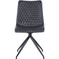 VALI S Pu Black Dining Chair With Swivel Black Legs