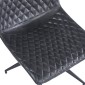 VALI S Pu Black Dining Chair With Swivel Black Legs