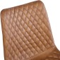 VALI S Pu Brown Dining Chair With Swivel Black Legs