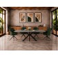 Mario Ceramic Argento Grey Matt Extending Dining Table (160/200/240cm)
