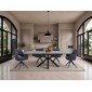 Mario Ceramic Pearla Grey Gloss Extending Dining Table (160/200/240cm)