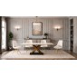 MATTEO Ceramic Pierre Dawn 180 cm Fixed Gloss Dining Table
